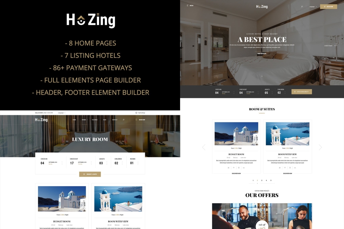 Hozing - Hotel Booking WordPress Theme 1.2.9