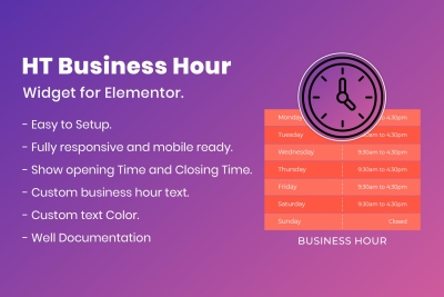 HT Business Hour Widget for Elementor 1.0.4