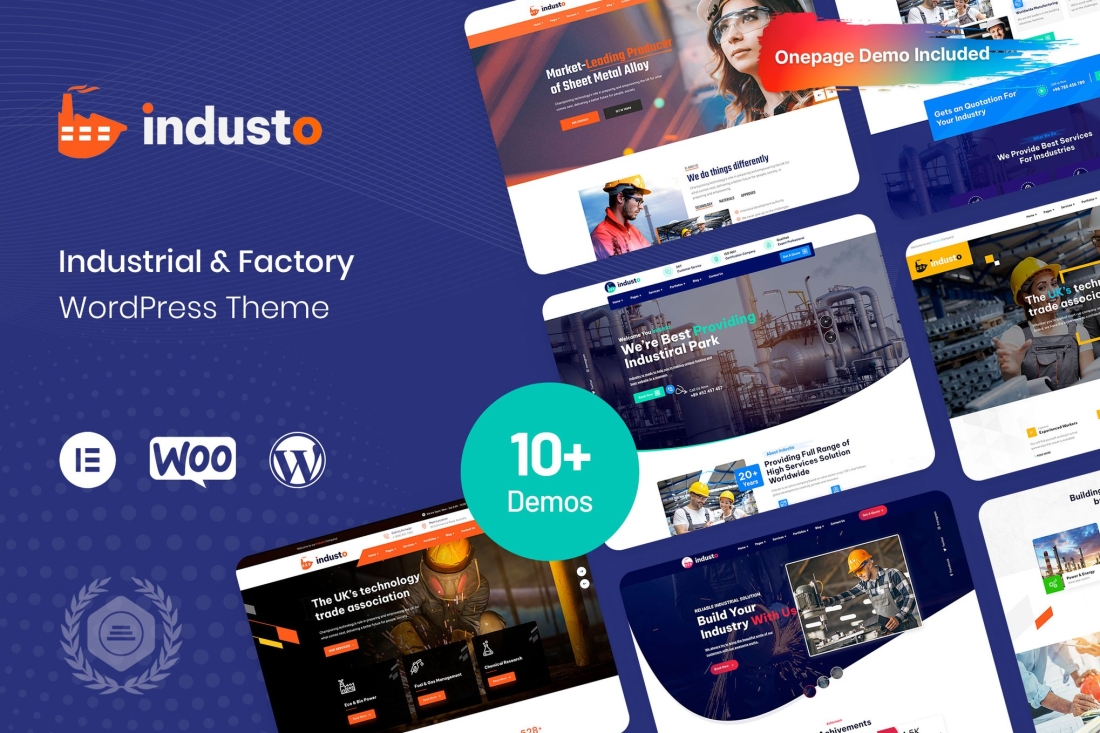Industo - Industrial Industry & Factory WordPress 1.0.7