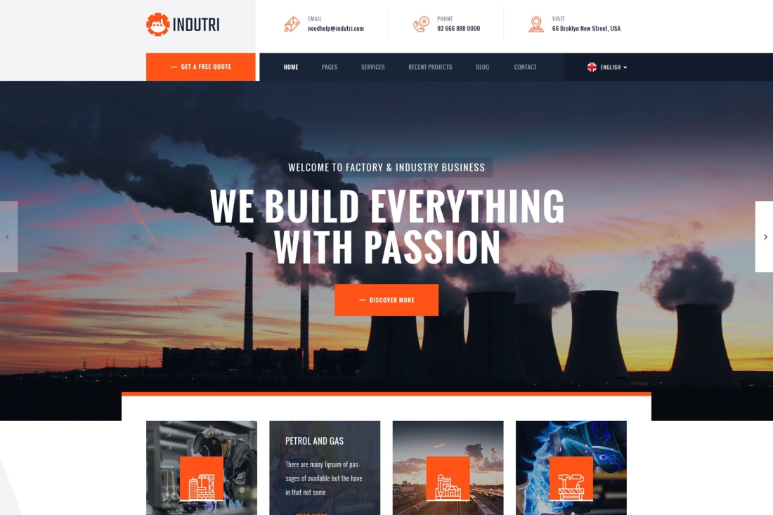Indutri – Factory & Industrial WordPress Theme 1.2.6