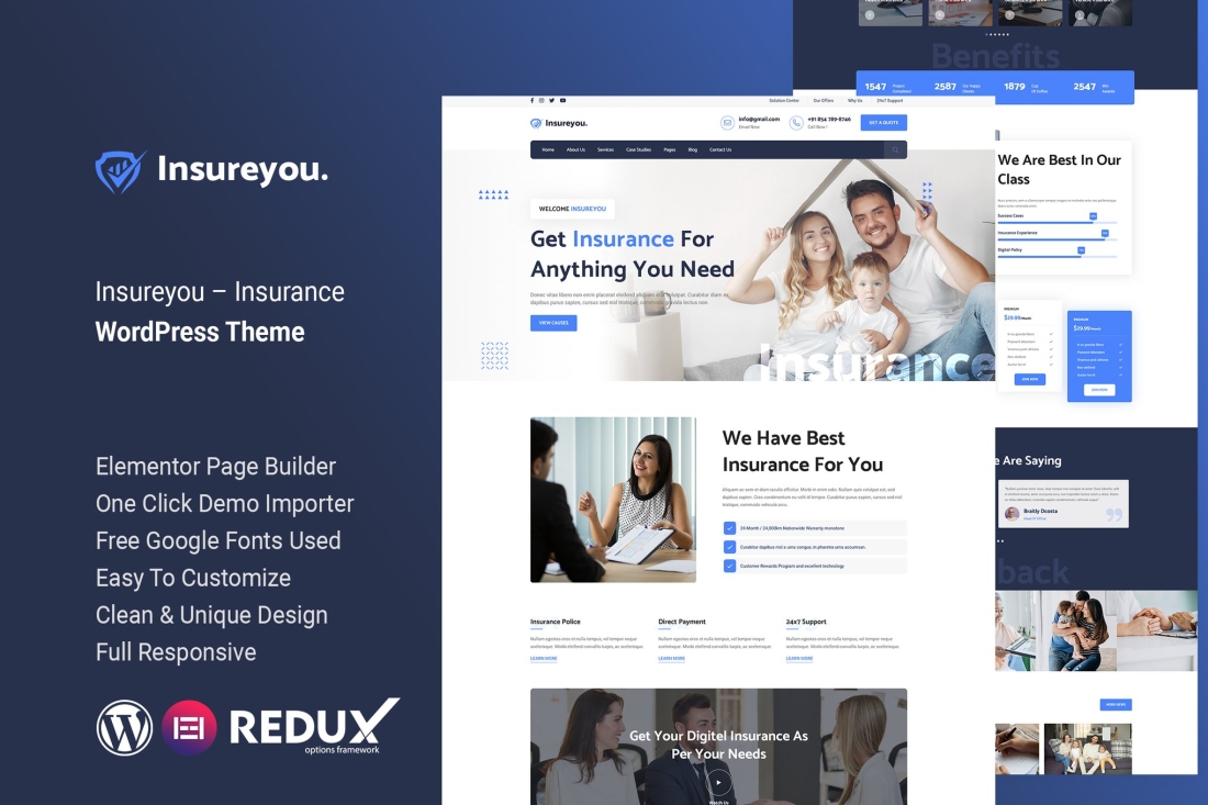 Insureyou - Insurance WordPress Theme 1.0.0