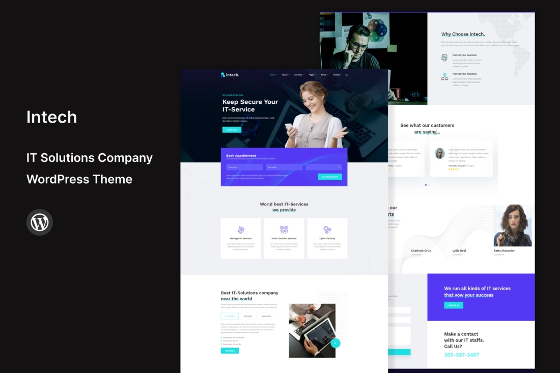 Intech - IT Solutions Company WordPress Theme 1.9