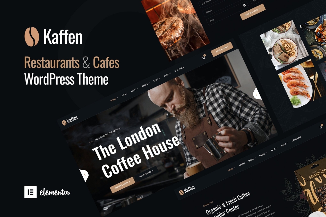 Kaffen - Cafe Restaurant Elementor WordPress Theme 1.2.5