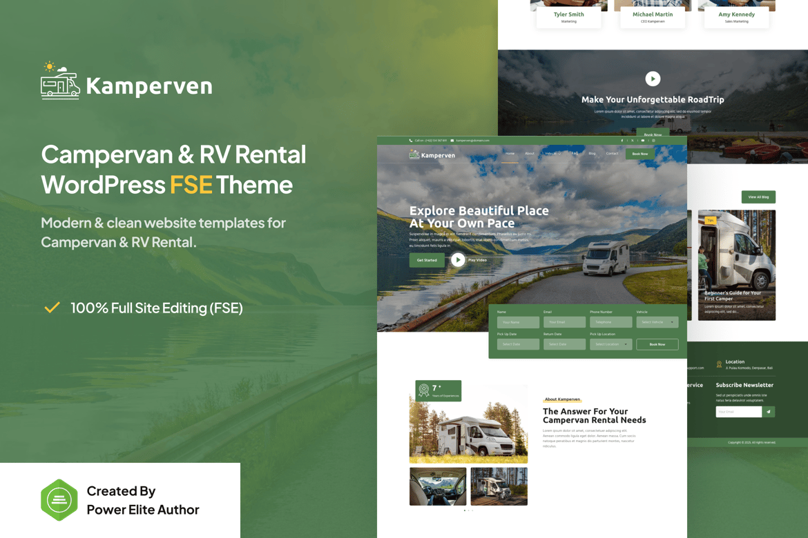 Kamperven – Campervan & RV Rental WordPress Theme 1.0.2