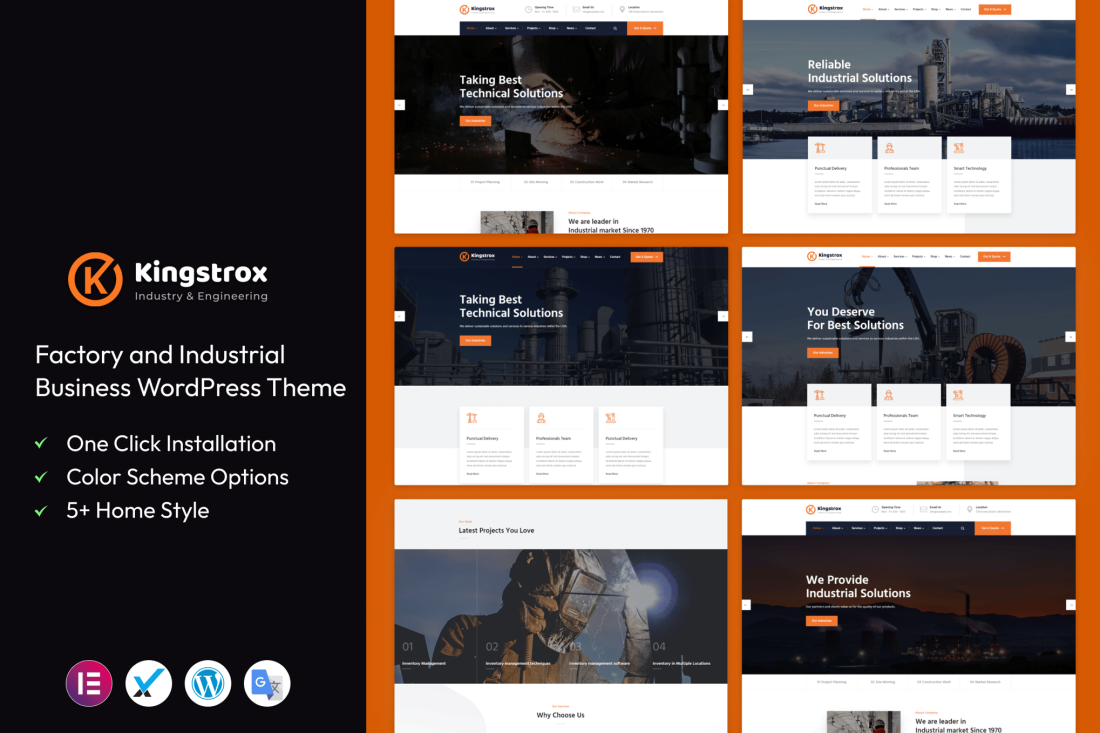 Kingstrox - Factory and Industrial WordPress Theme 1.0.0