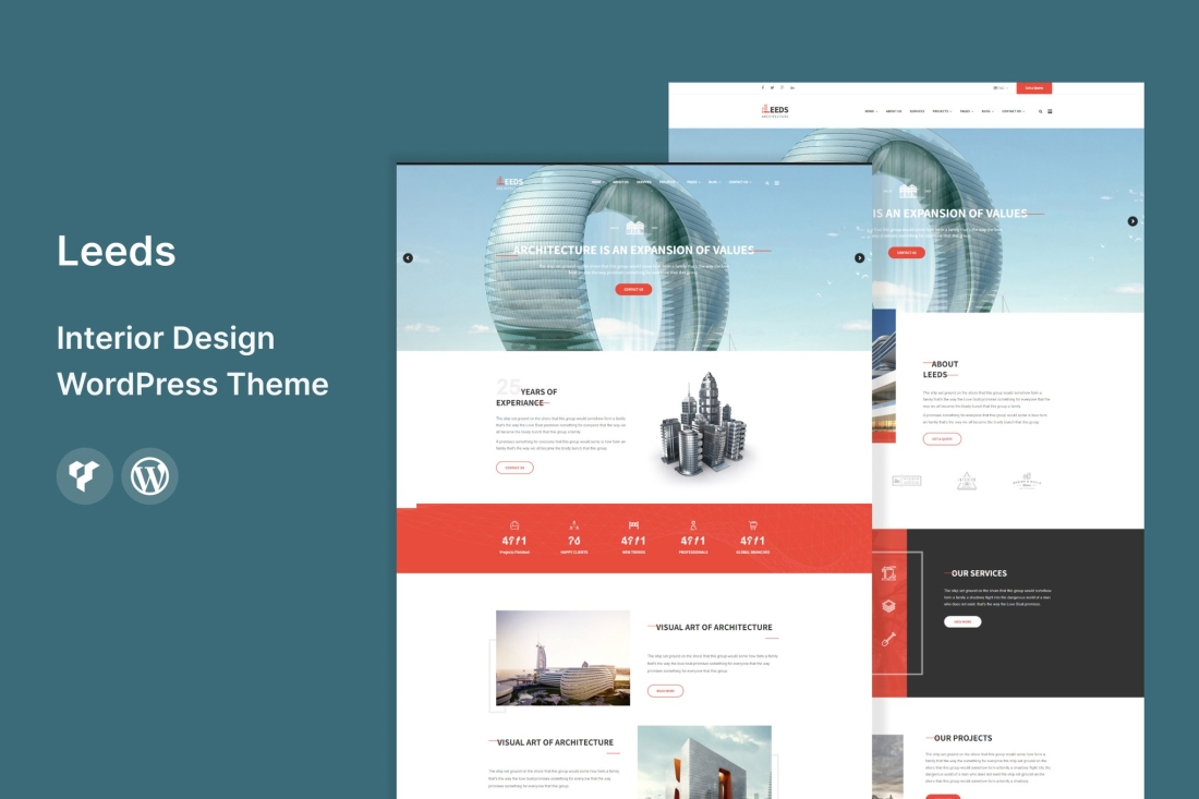 Leeds - Interior Design WordPress Theme 2.7