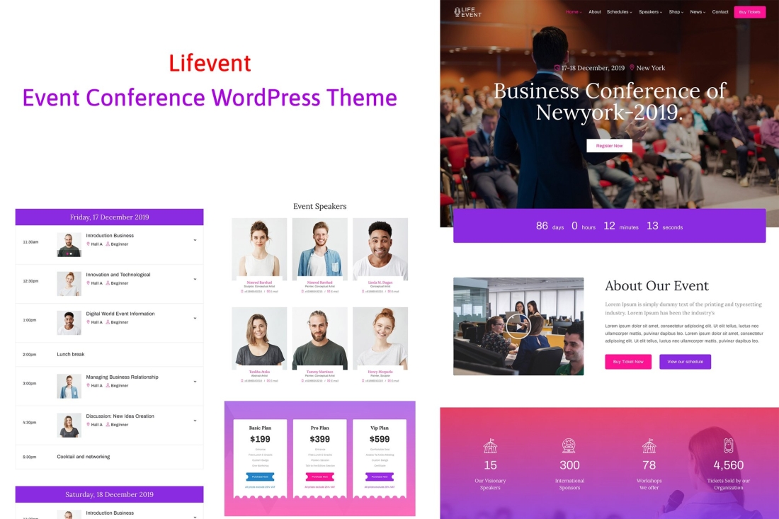 Lifevent - Conference Event WordPress Theme 1.2.0