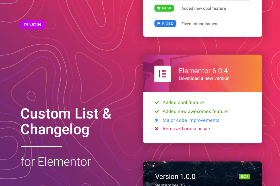 Changelog & Custom List for Elementor 1.0.9