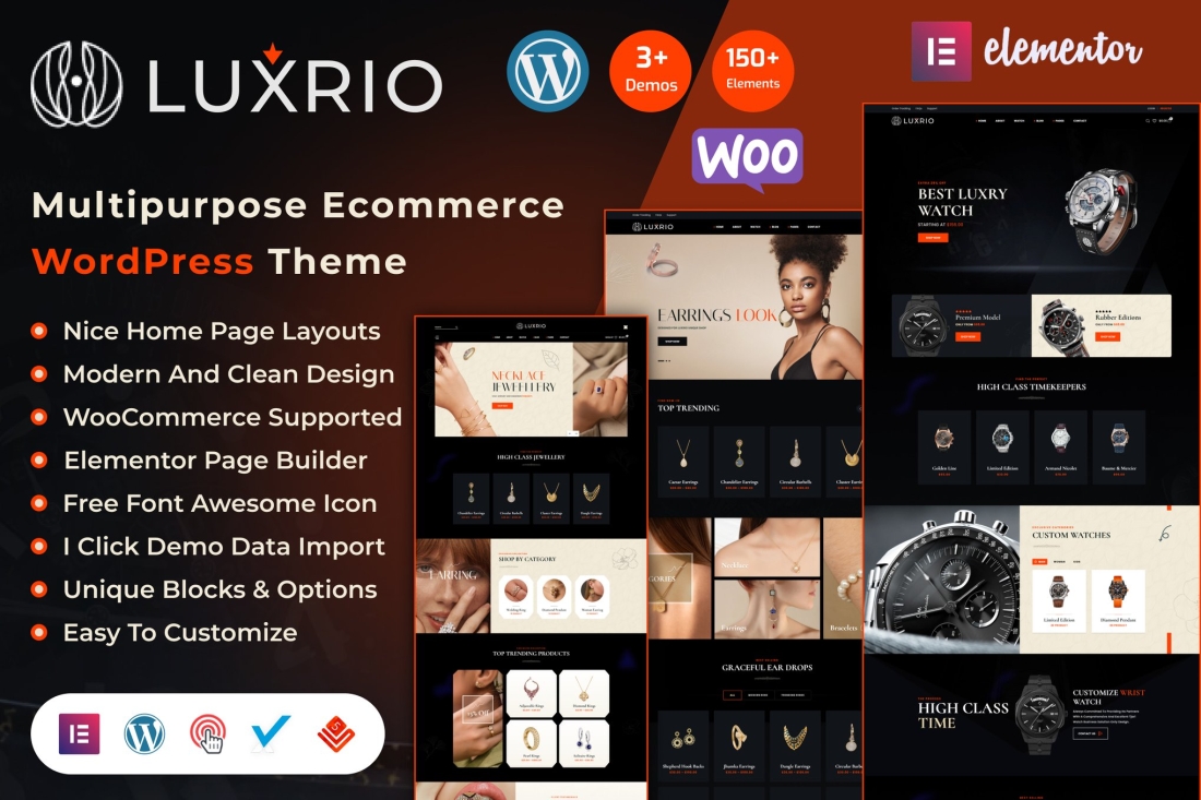 Luxrio - eCommerce Jewellery WordPress Theme 1.0.0