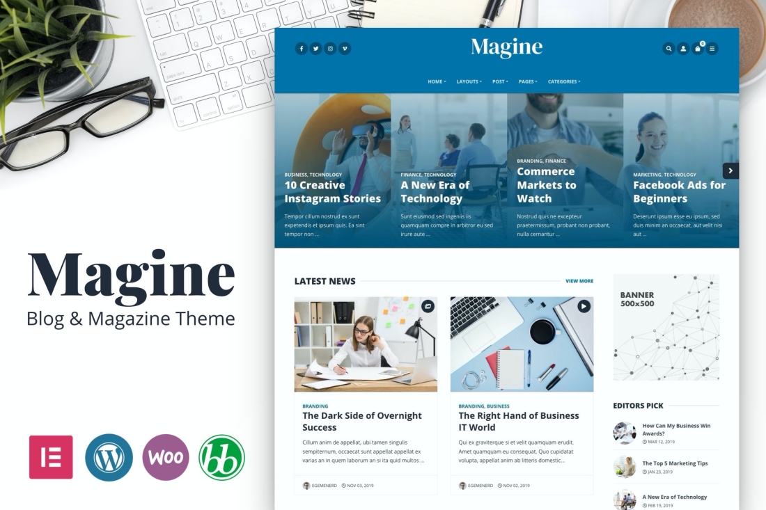 Magine - Business Blog WordPress Theme 1.4.1