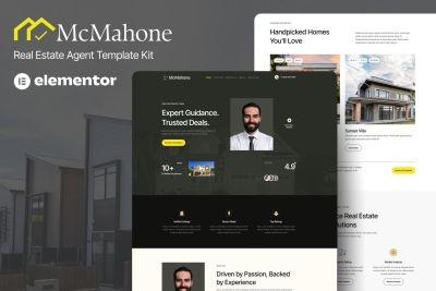 McMahone - Real Estate Agent Elementor Template Kit