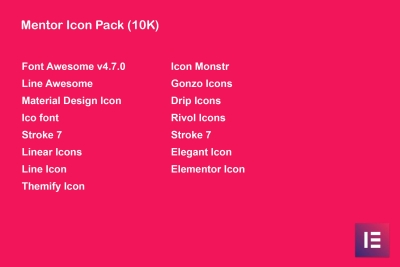 Mentor Icon Pack for Elementor Page Builder 1.0