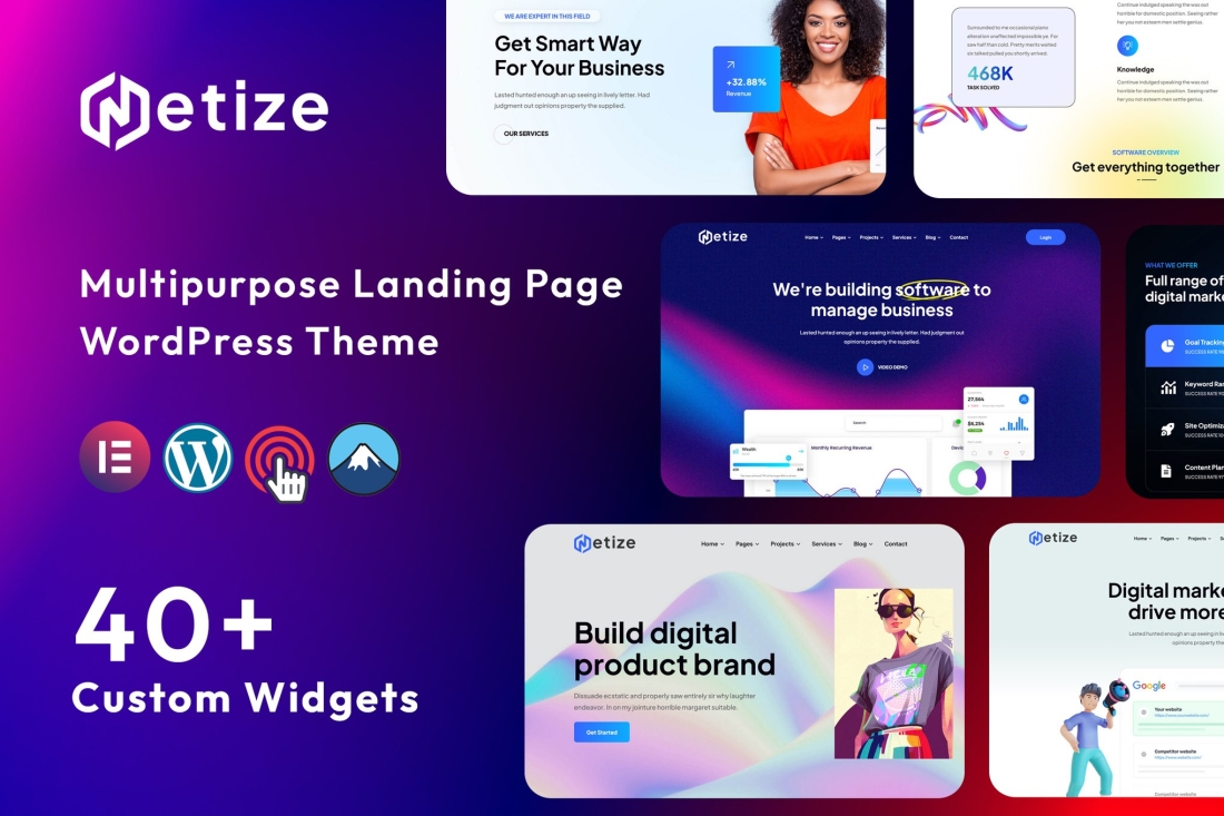 Metize - Landing Page WordPress Theme 1.0