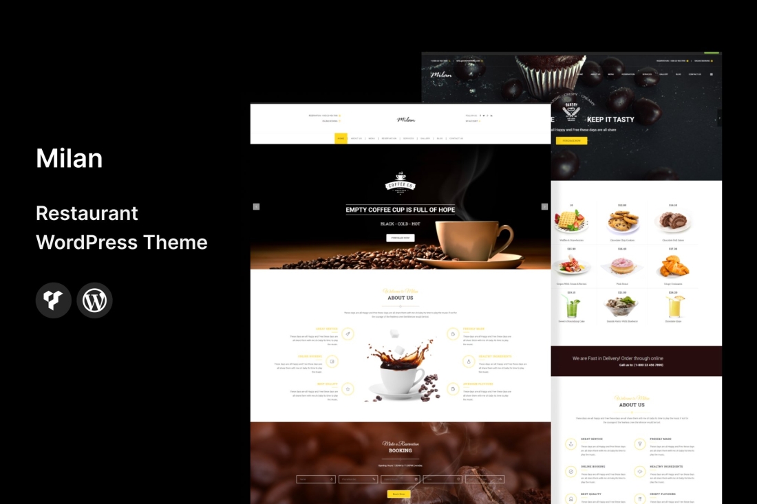 Milan - Restaurant WordPress Theme 2.9