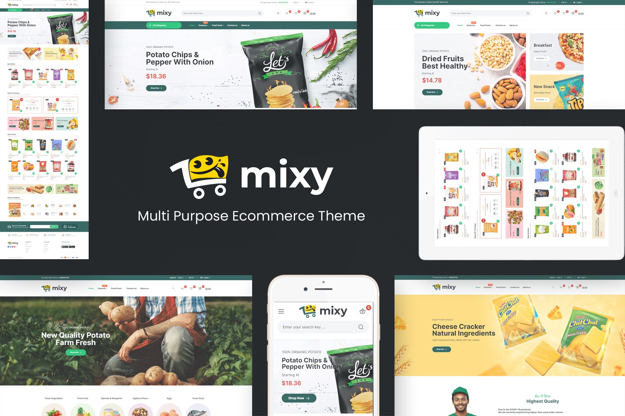 Mixy – Organic Food Store WordPress Theme 1.0.2