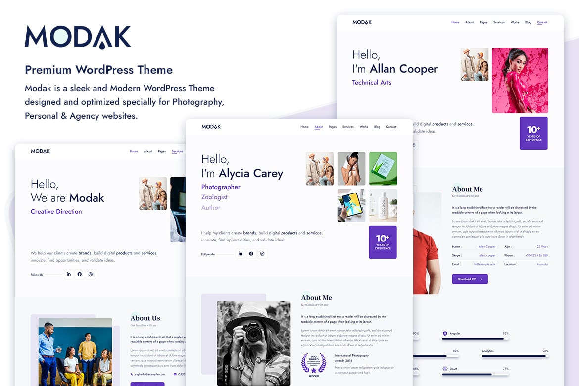 Modak – One Page WordPress Theme 1.0.6