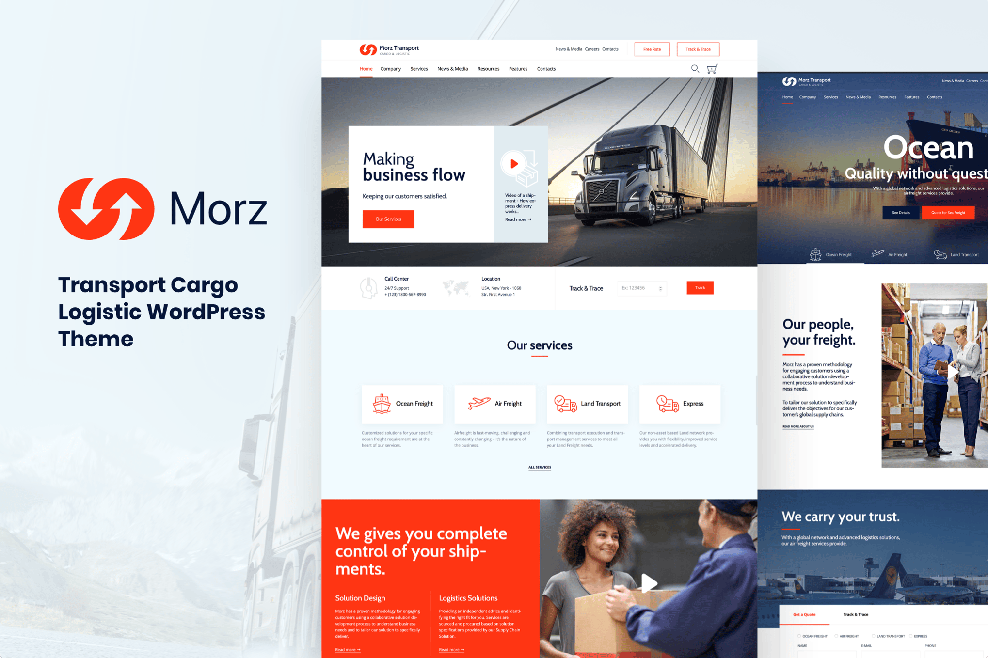 Morz – Transport Cargo Logistics WordPress Theme 14.1