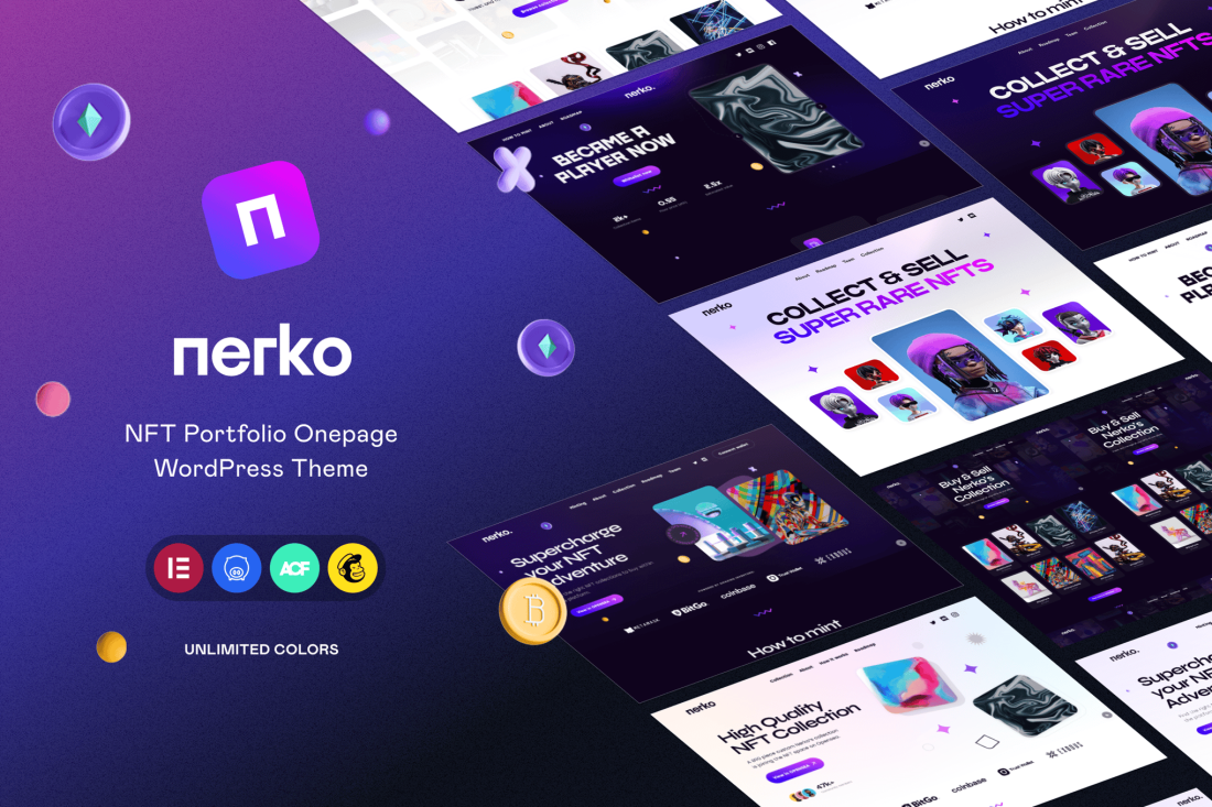 Nerko - NFT Portfolio WordPress Theme 1.3