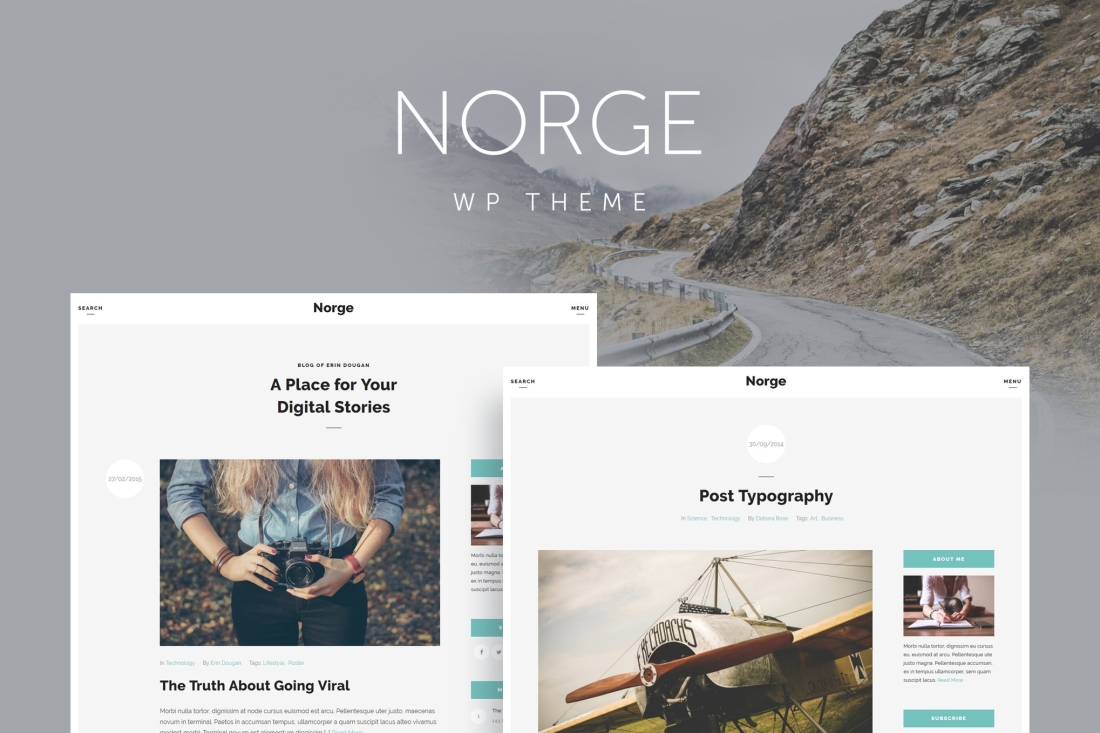 Norge - Responsive Blog WordPress Theme 1.9