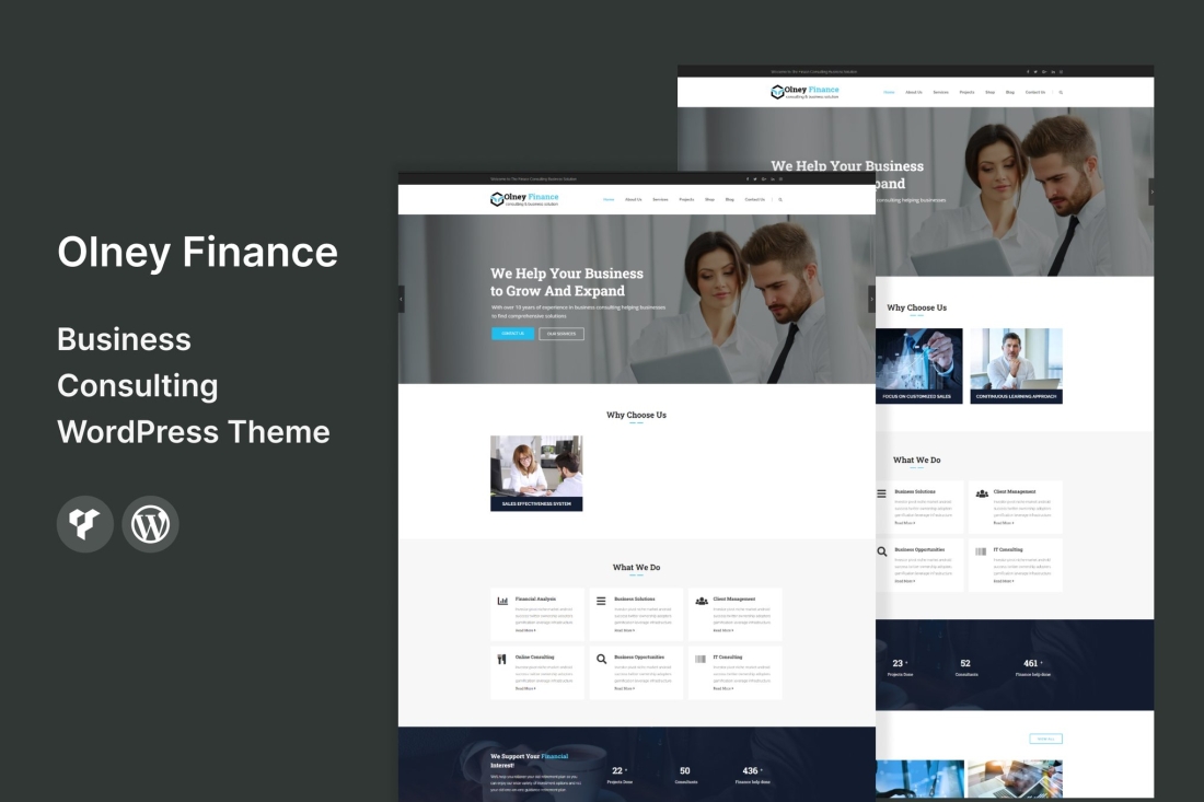 Olney Finance - Business Consulting WordPress Theme 2.6