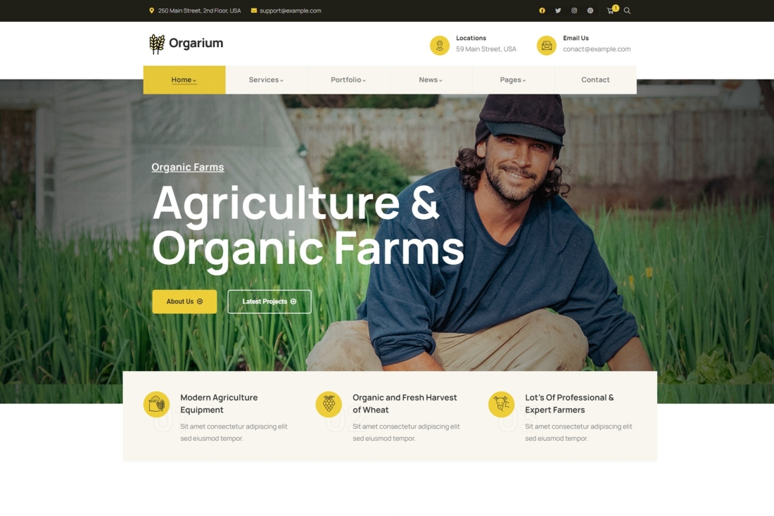 Orgarium - Agriculture & Organic WordPress Theme 1.1.7