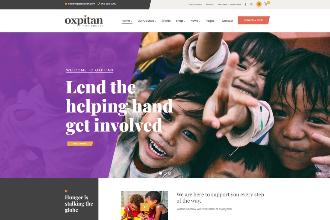 Oxpitan - Nonprofit Charity WordPress Theme 1.3.3