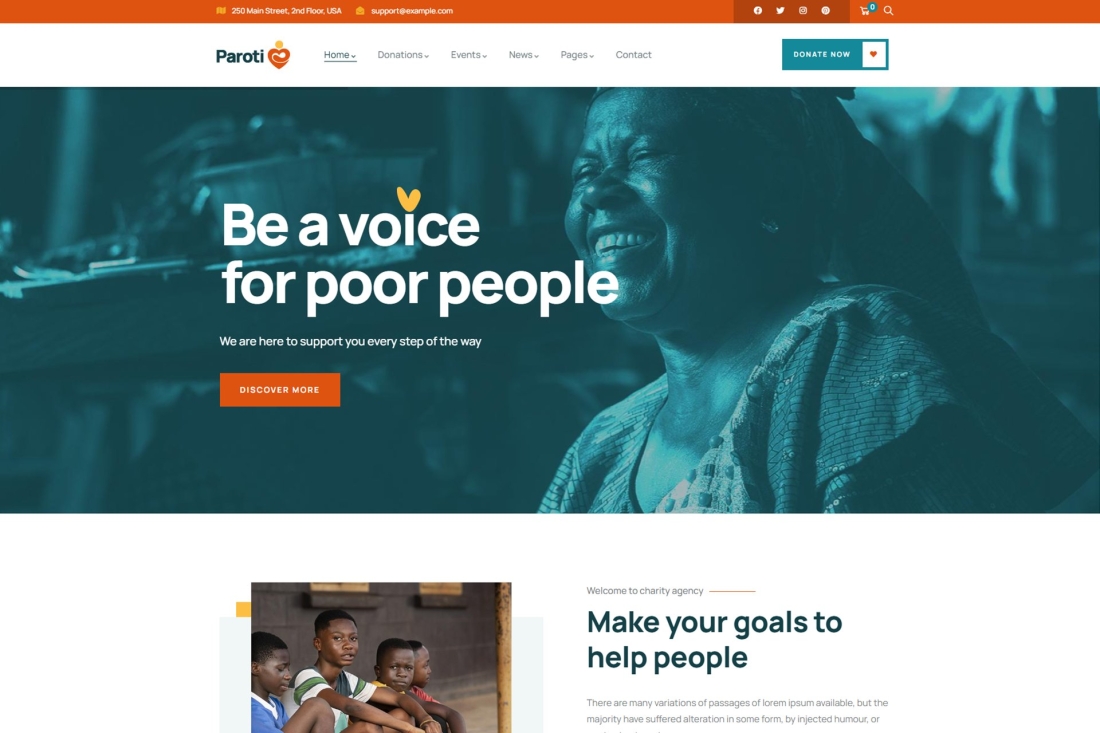 Paroti - Nonprofit Charity WordPress Theme 1.1.5