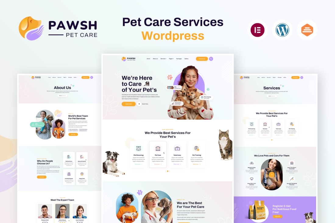 Pawsh | Pet Care Services WordPress Theme 1.0
