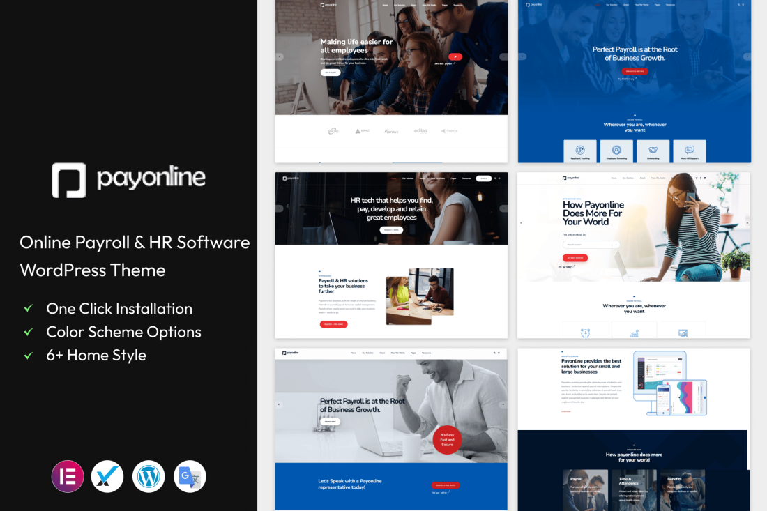 Payonline - Online Payroll and HR WordPress Theme 2.8