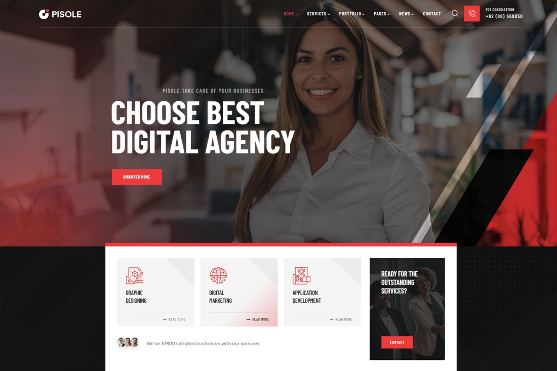Pisole - Digital Creative Agency WordPress Theme 1.0.8