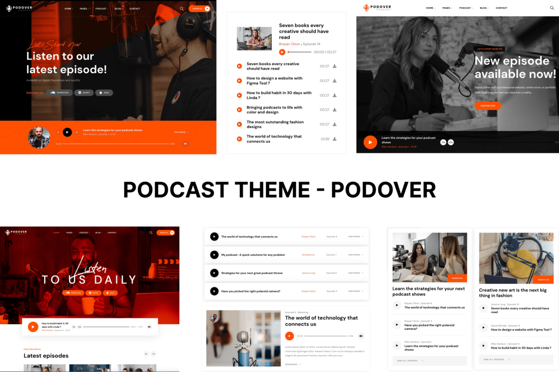 Podcast WordPress Theme - Podover 1.1.7