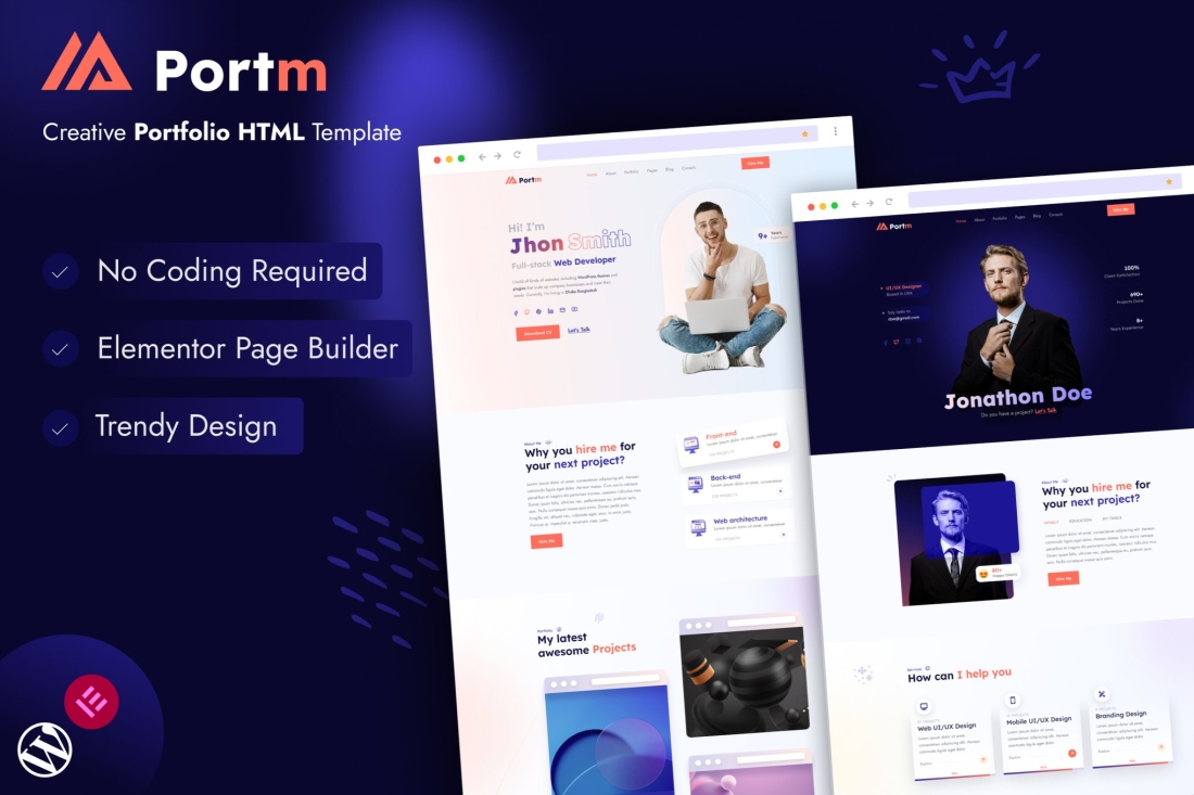 Portm - Personal Portfolio WordPress Theme 1.1