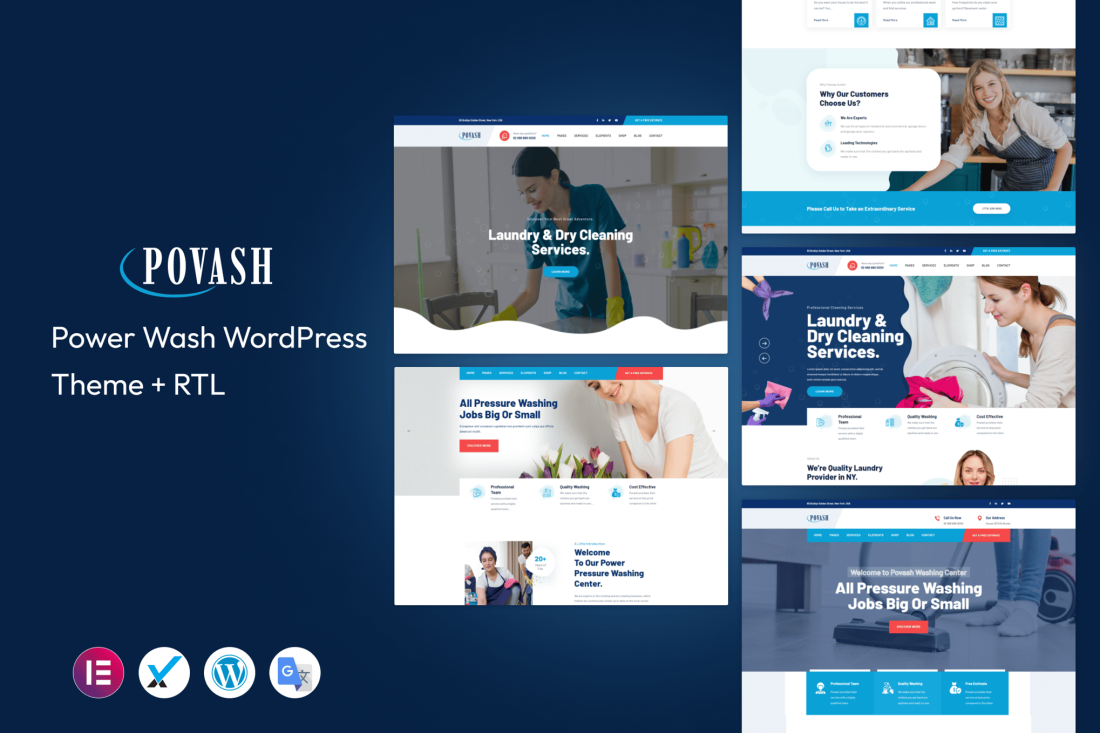 Povash | Power Wash WordPress Theme 2.4.0