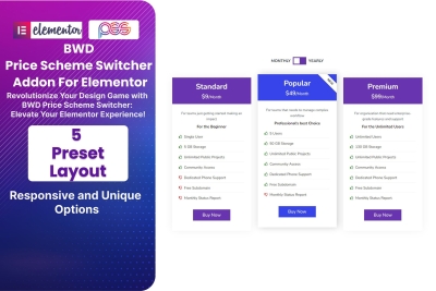 Pricing Scheme Switcher Addon For Elementor 1.0