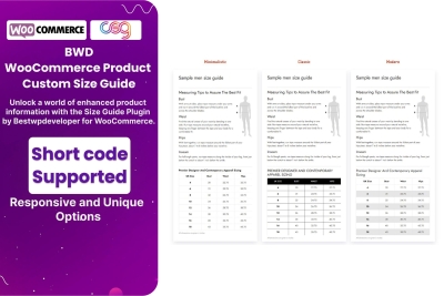 Product Custom Size Guide For WooCommerce 1.3