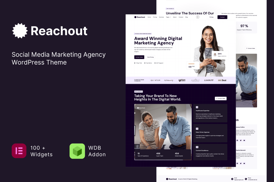 Reachout - Social Media Marketing Agency Theme 4.0