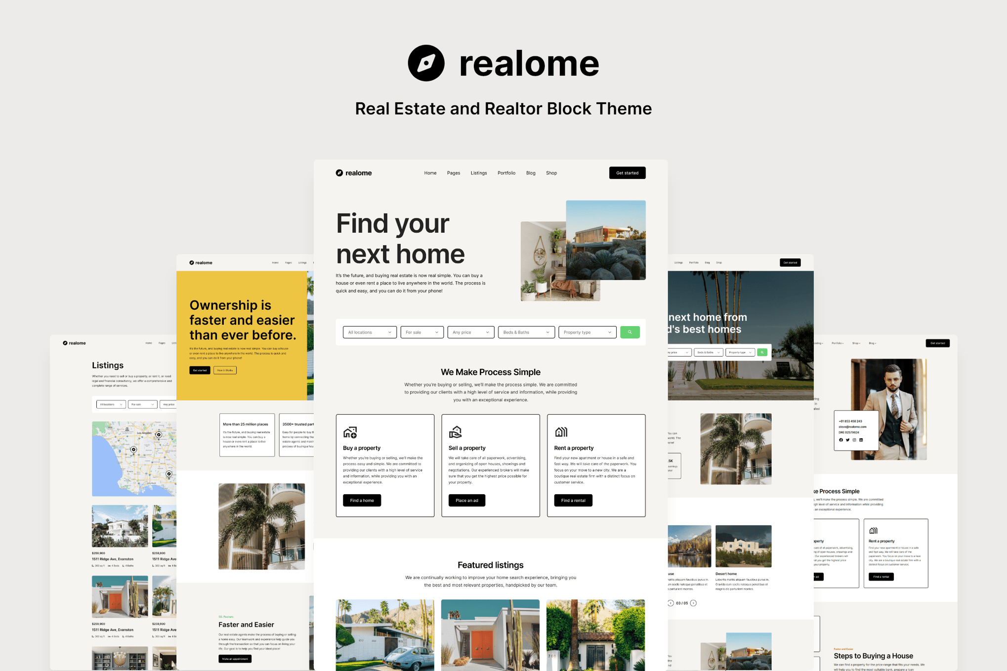 Realome – Real Estate and Realtor Block Theme 1.0.0