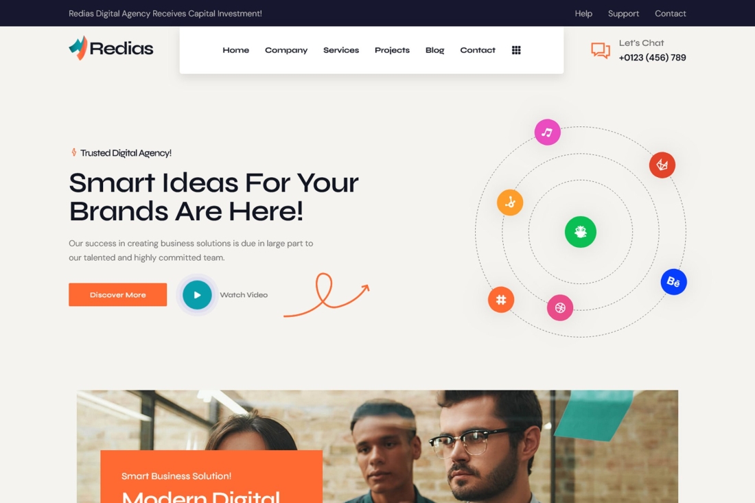 Redias - Creative Digital Agency WordPress Theme 1.0.1