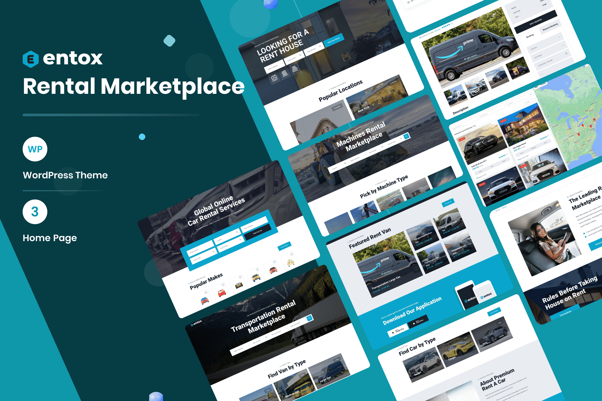 Rental Marketplace WordPress Theme – Entox 1.2.3