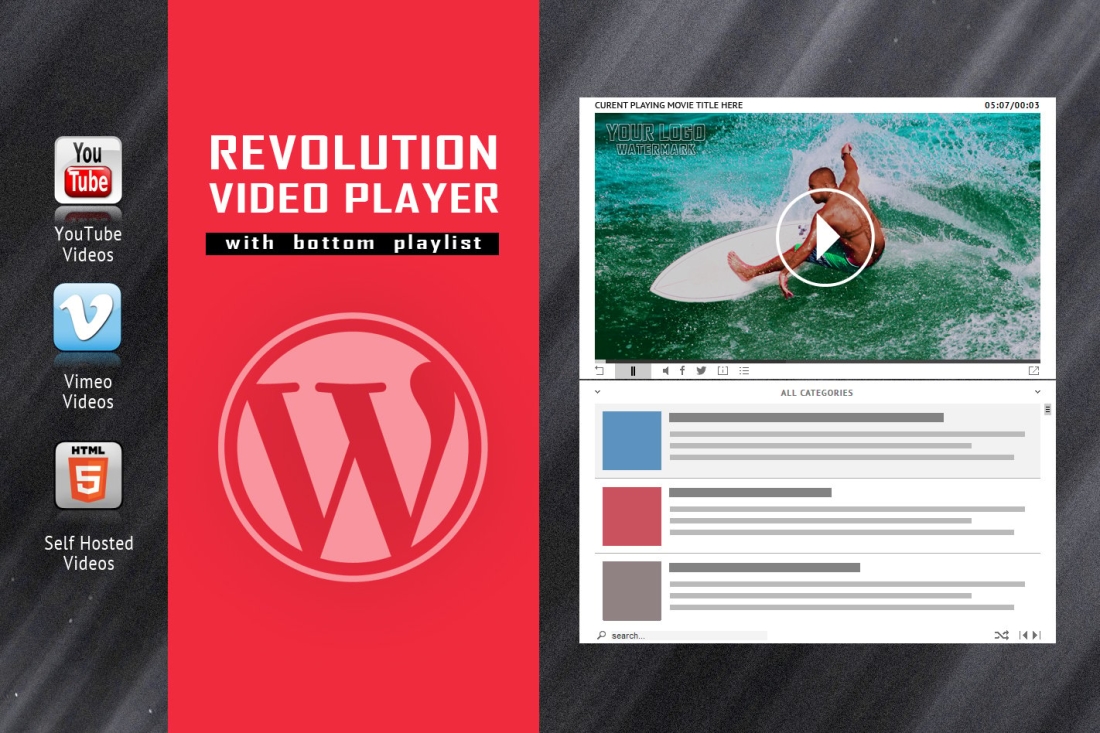 Revolution Video Player With Bottom Playlist 2.9.1