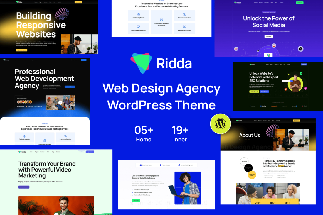 Ridda - Web Design Agency WordPress Theme 1.0.5