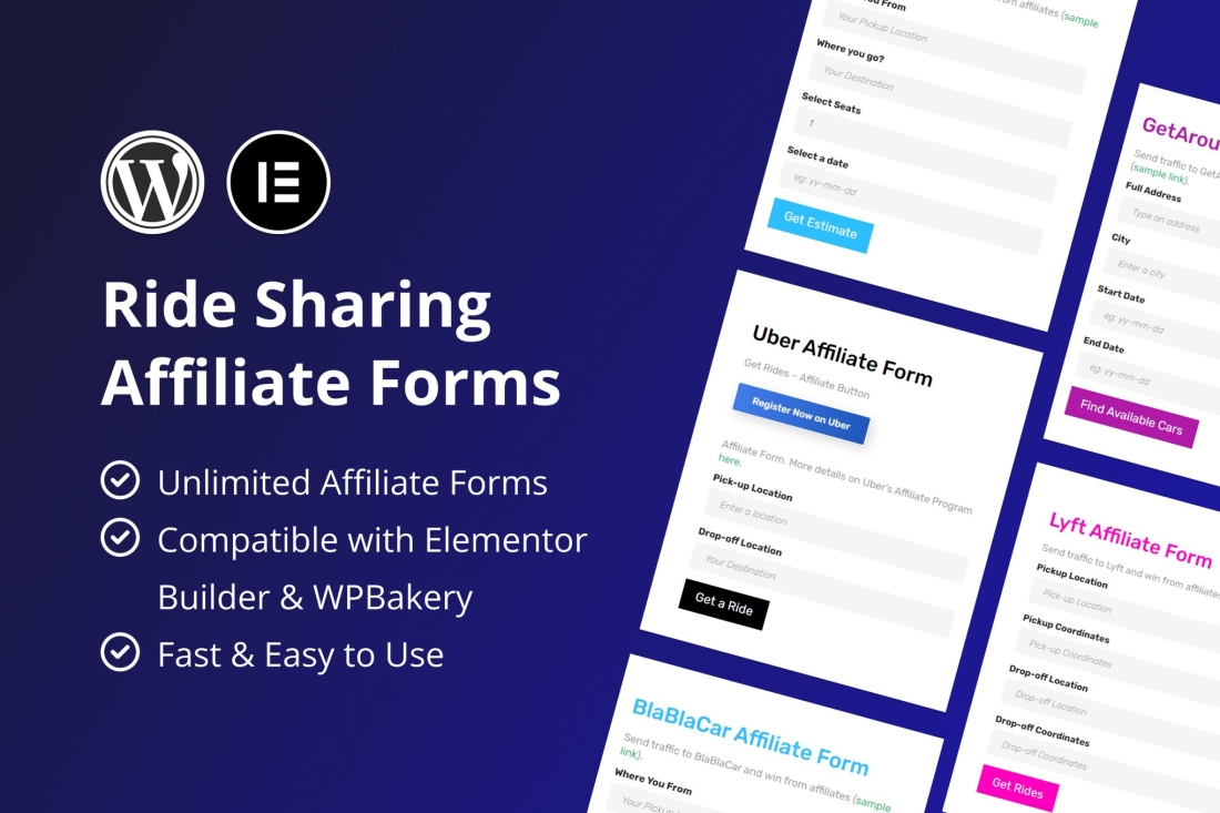 Ride Sharing Affiliate Forms 1.0.0