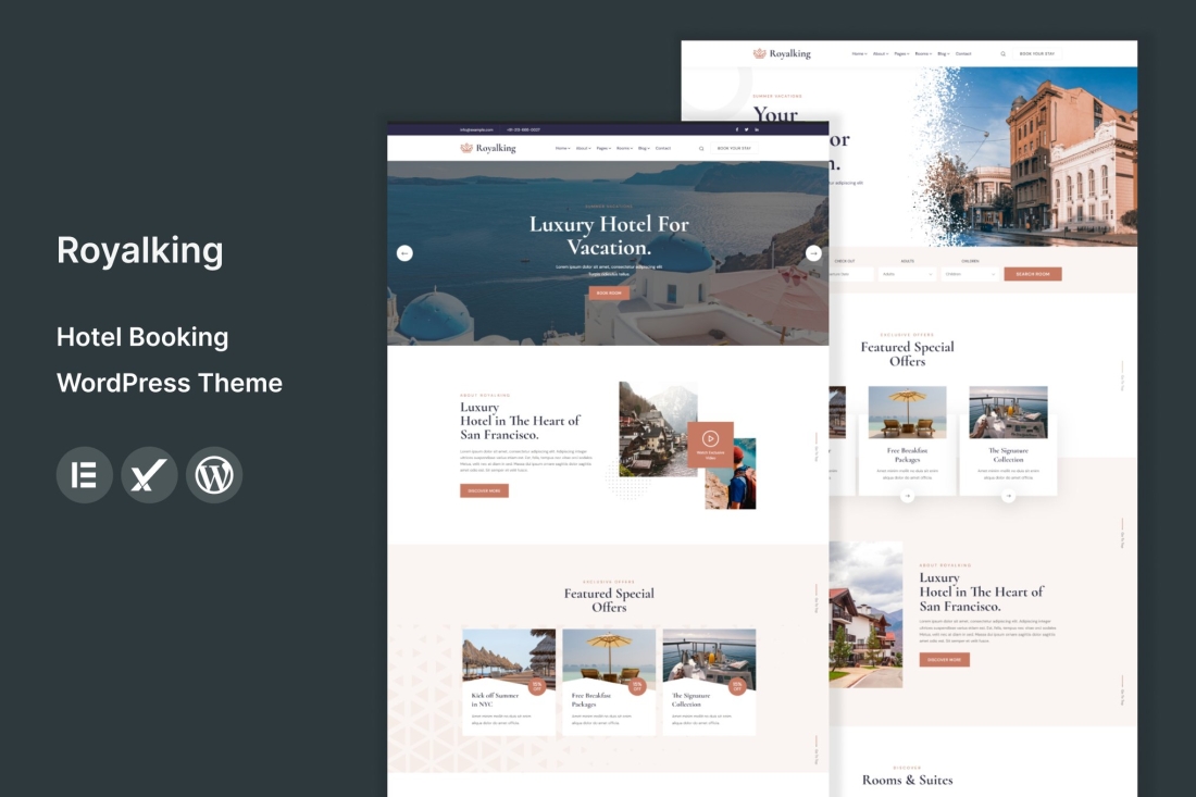 Royalking - Hotel Booking WordPress Theme 1.0
