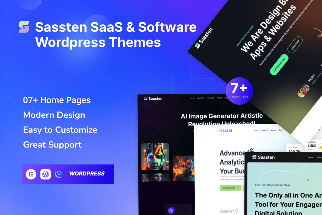 Saasten - SaaS & Software Landing WordPress Theme 1.0