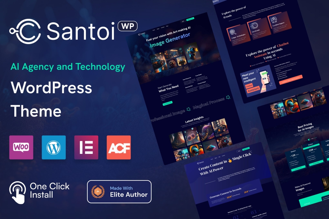 Santoi - AI Agency and Technology WordPress Theme 1.2