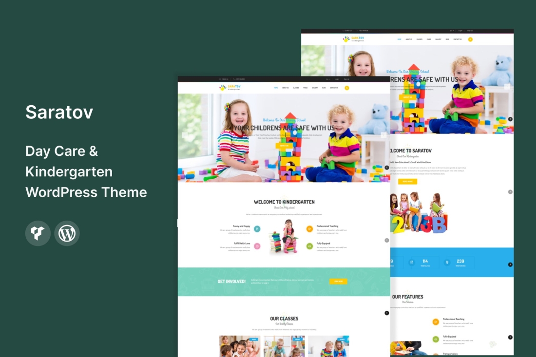 Saratov - Day Care & Kindergarten School WordPress 2.6