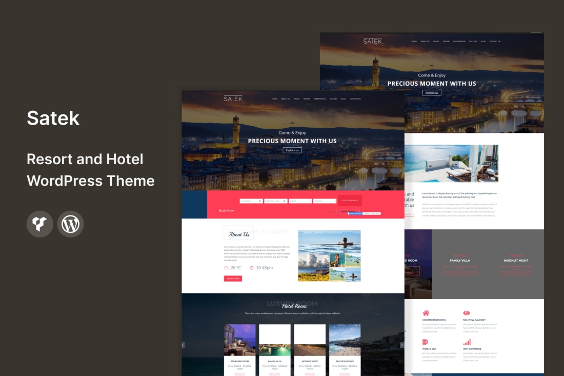 Satek - Resort and Hotel WordPress Theme 2.8