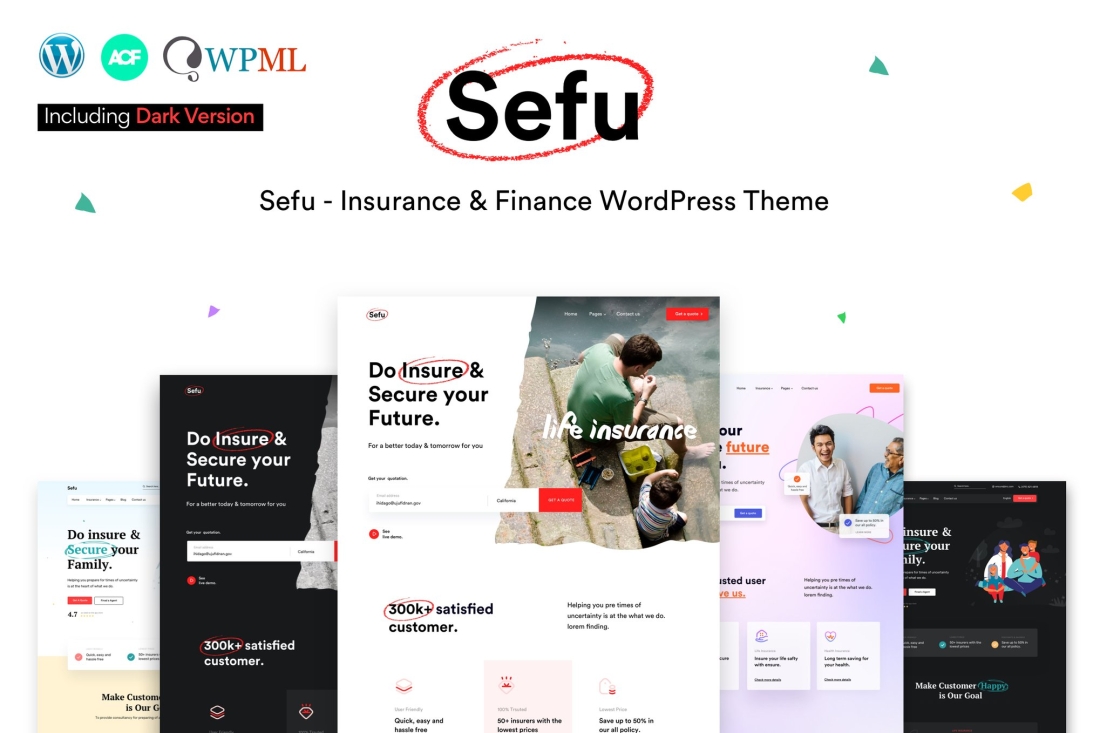 Sefu - Insurance & Finance WordPress Theme 0.1.6