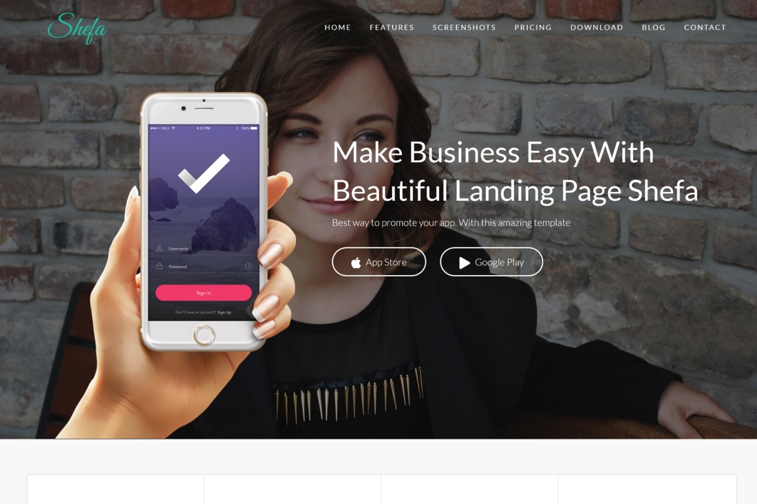 Shefa - One Page App WordPress Theme 1.5