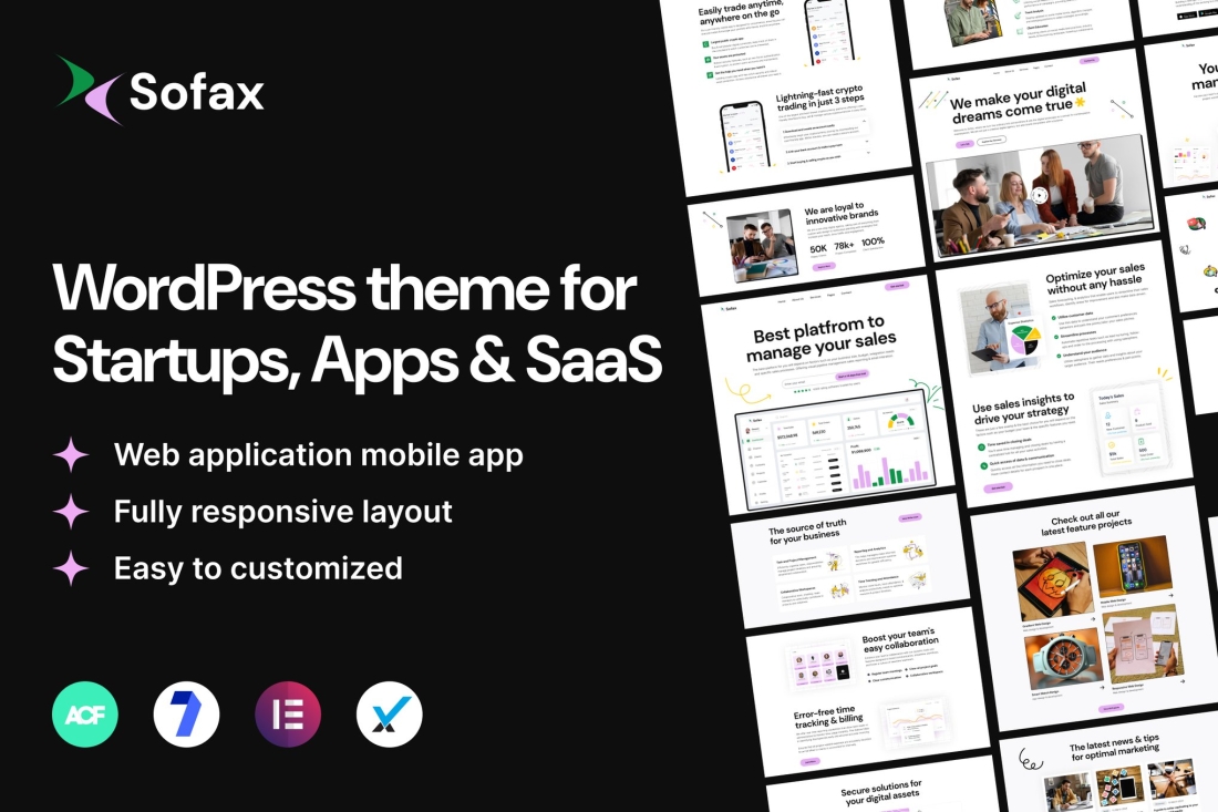 Sofax - Software & Startup WordPress Theme 1.0.2